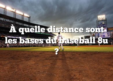 À quelle distance sont les bases du baseball 8u ?